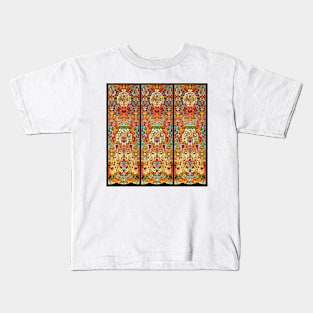 Red Orange Black European Pattern 17th Century French Kids T-Shirt